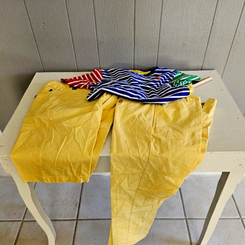 Boys polo shorts and pants size 14 shirt size 10/12